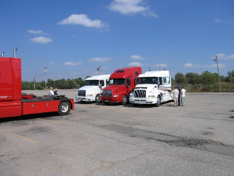 Lining up the truck for the big group shot 