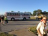 We arrive for the kick-off pizza party in the Doonan buses 