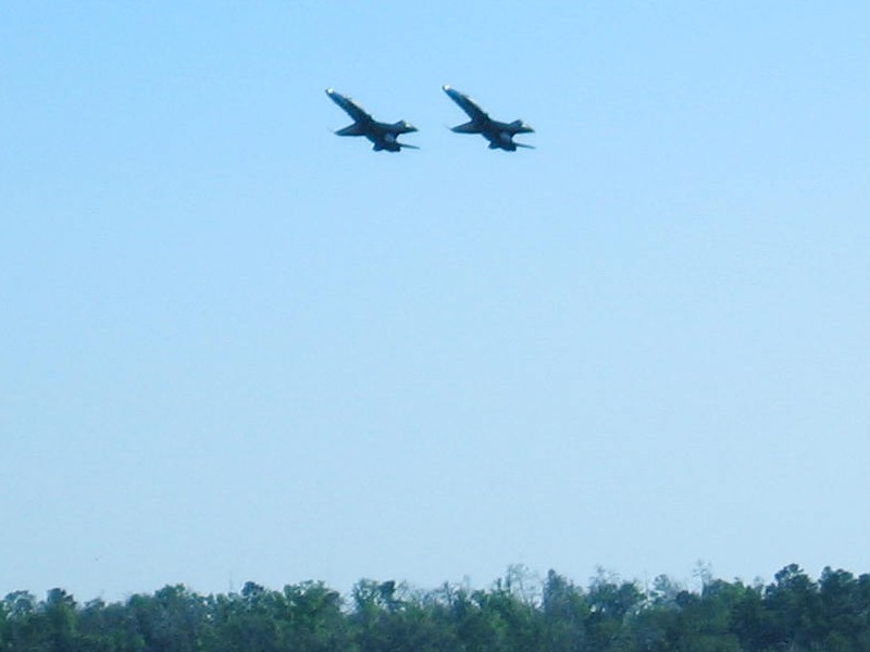 The Number 5 and 6 planes are capable of 1300 mph but here they are flying at only 110 mph.