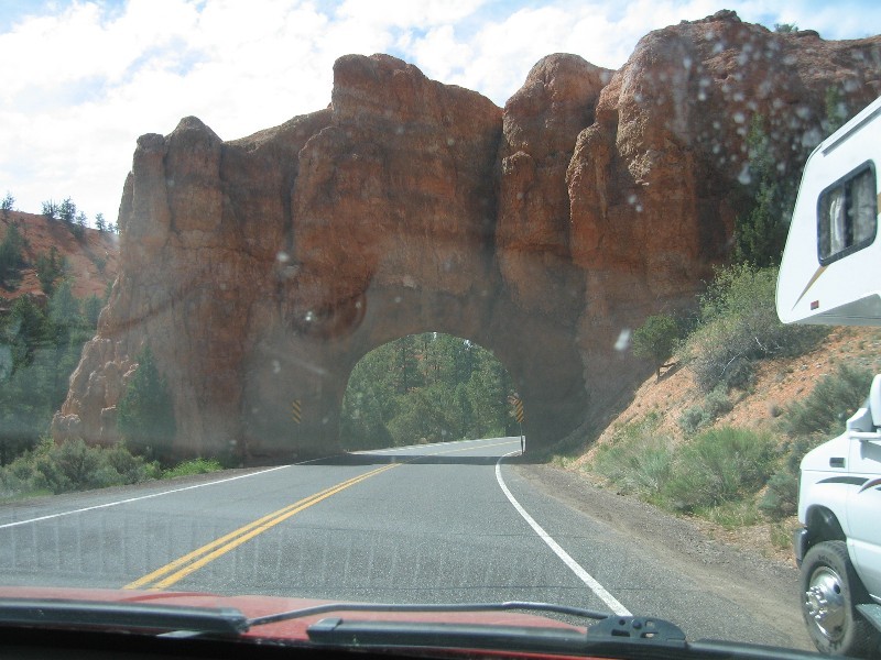 Tunnel on way from Bryce Canyon