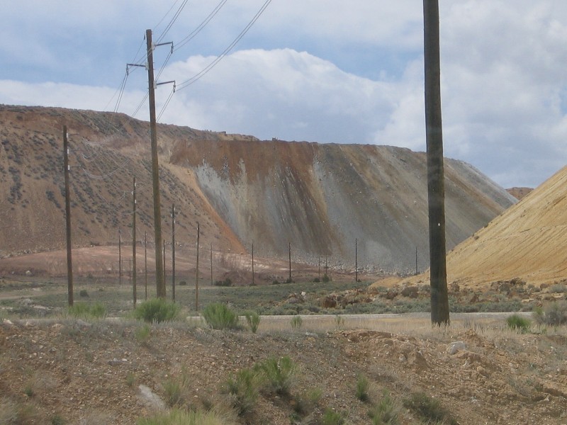 Copper mine over-burden dump