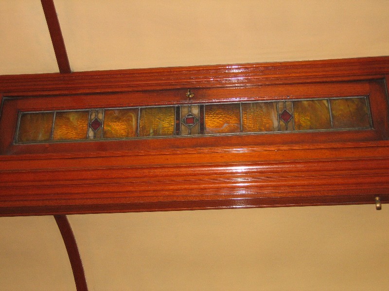 Old Pullman Car with stained glass windows
