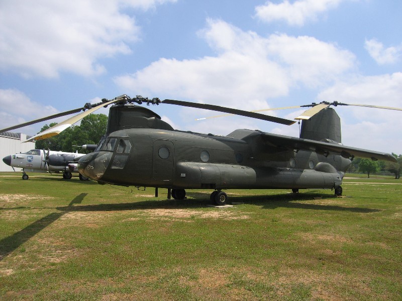 This Ch-47 Chinook was an experiment with a lifting wing added. 