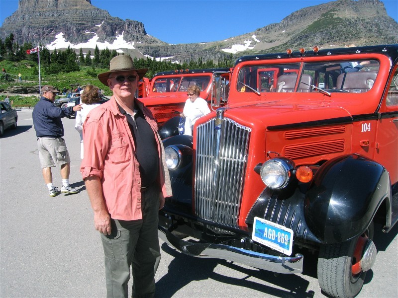 Mark in front of oour Red Bus