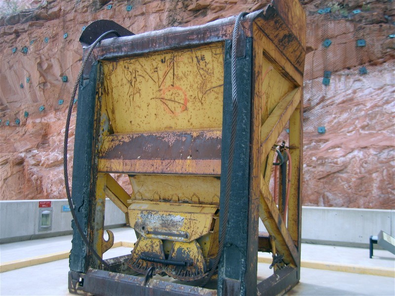 12 cubic yard concrete buccket used to pout the concrete