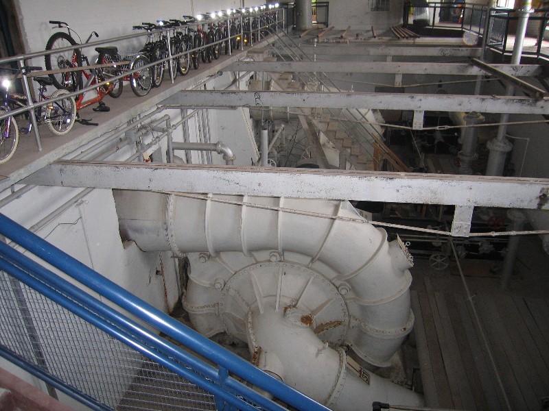 Two of the original pumps.  They were steam powered. 