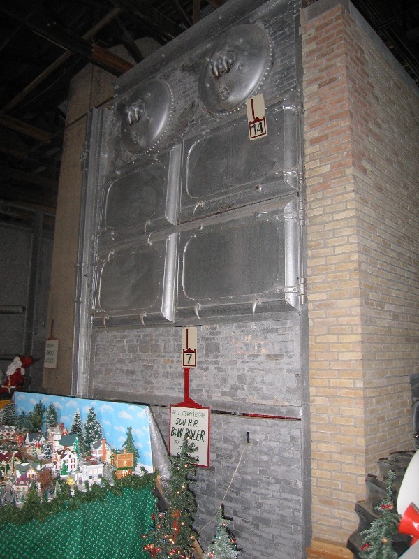 This is one of the original boilers that created the steam for the pumps. They were first fed by mesquite wood, then by diesel oil.  Then the boilers were 
