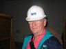 Mark in his mandatory hard hat.