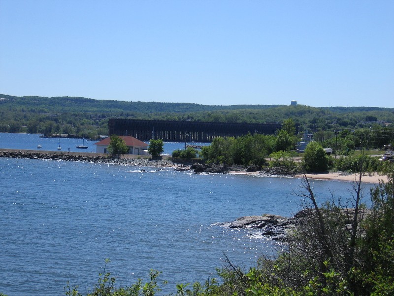 View from the lighthouse of the lower harbor 