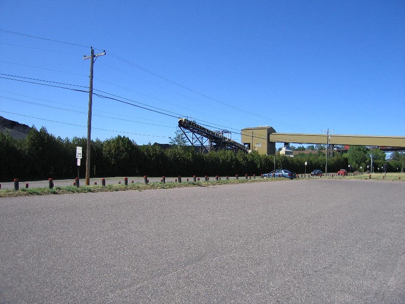 The new Ore Load Dock in the upper Marquette harbor. The new Ore Loading dock is used because it fits the longer ore carring ships of the Great Lakes 