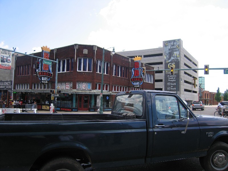 Beale Street, the major tourist area of downtown Memphis