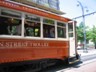 Street Cars and Trolly Cars are a main source of transportation a block from the river 