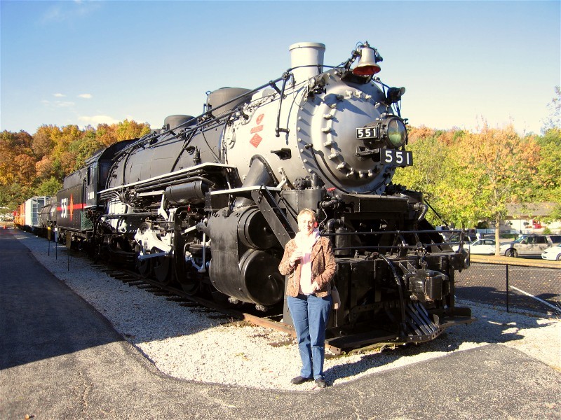 Dale in front of a 'Big Boy' 