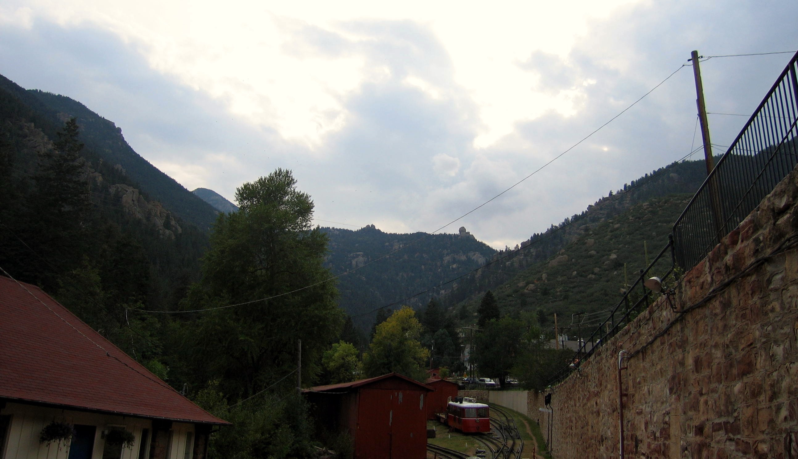 View up the canyon from the depot. 