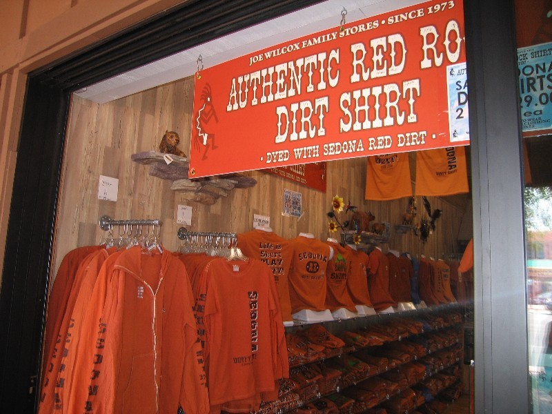 T-shirts dye with the red soil in the Sedona area.