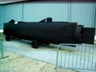 A replica of the Hunley, a submarine was built by the Confederates during the Civil War.