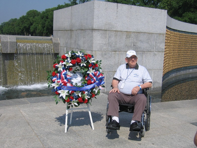 One of the WWII Vets brought to the memorial 