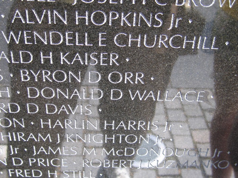 Viet Nam Memorial  - Donald Wallace, a great crewchief in Mark's unit in Viet Nam that died in the incident with Frank Gundaaker. 