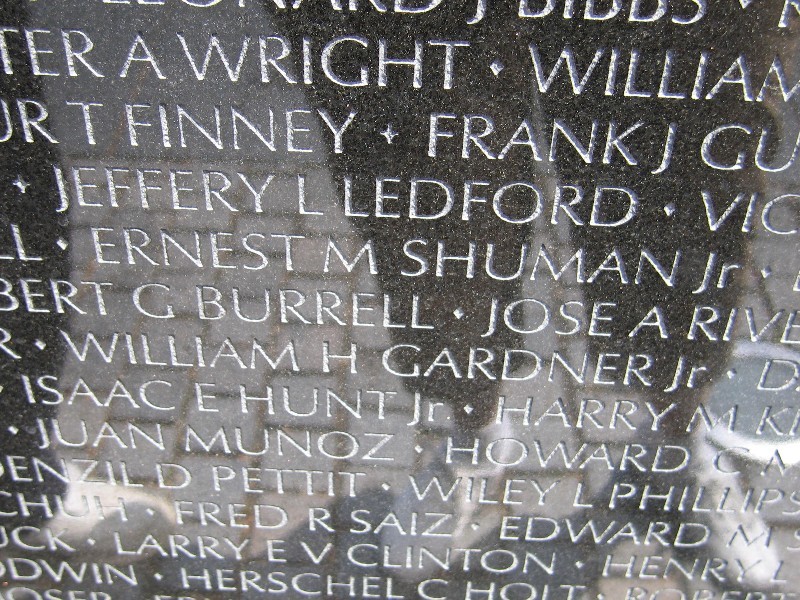 Viet Nam Memorial  - Ernest Shuman, a crewchief in Mark's unit in Viet Nam that also killed with Frank Gyndaker. 