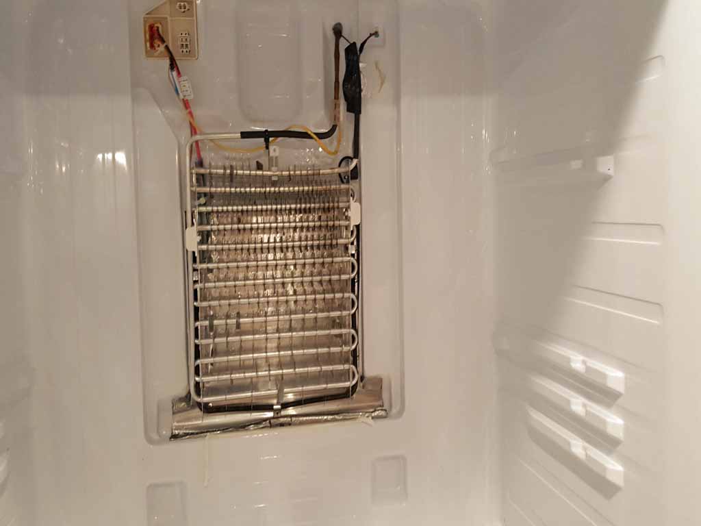 samsung fix refrigerator defrost coils repairs drain panel heating clip element freezes hole removed dmbruss