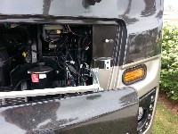 Clock's remote temperature sensor in front cap