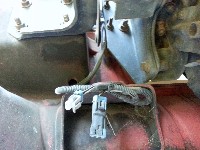 Disconnect wire loams from old bumper