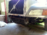 The old bumper removed